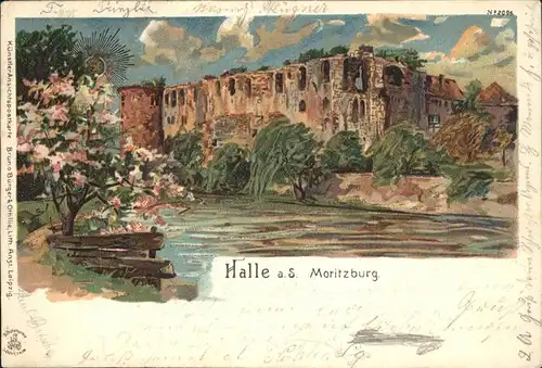 Halle Saale Moritzburg Ruine Kat. Halle