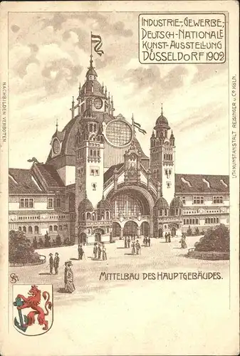 Duesseldorf Industrie Gewerbe Kunst Ausstellung 1902 Wappen Kat. Duesseldorf