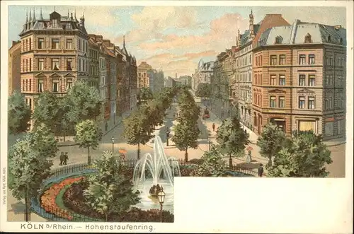 Koeln Rhein Hohenstaufenring Springbrunnen Kat. Koeln