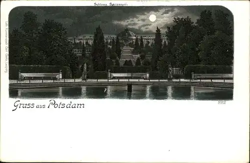 Potsdam Schloss Sanssouci bei Nacht / Potsdam /Potsdam Stadtkreis