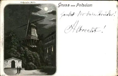 Potsdam Historische Muehle bei Nacht / Potsdam /Potsdam Stadtkreis