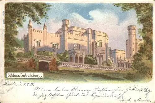 Potsdam Schloss-Babelsberg Kuenstlerkarte / Potsdam /Potsdam Stadtkreis