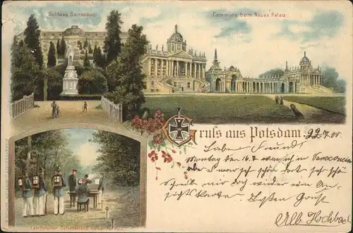 Potsdam Neues Palais Soldaten Schloss Sanssouci / Potsdam /Potsdam Stadtkreis