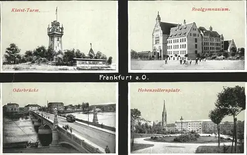 Frankfurt Oder Kleistturm Gymnasium Hohenzollernplatz Oderbruecke Kat. Frankfurt Oder