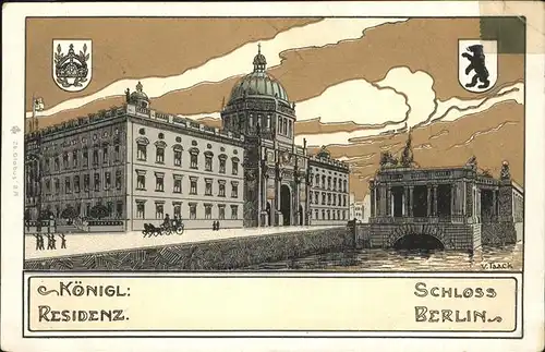 Berlin Koenigliche Residenz Schloss Berlin Kuenstlerkarte Kat. Berlin