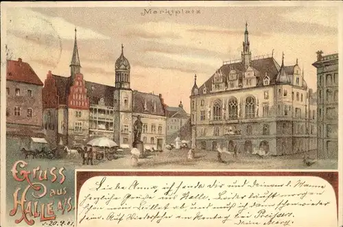 Halle Saale Marktplatz Kat. Halle