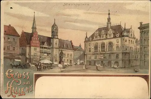 Halle Saale Marktplatz Kat. Halle