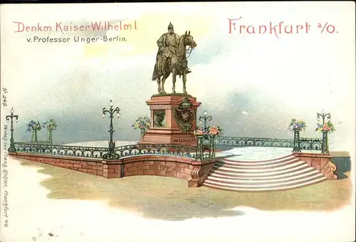 Frankfurt Oder Denkmal Kaiser Wilhelm Professor Unger Kat. Frankfurt Oder
