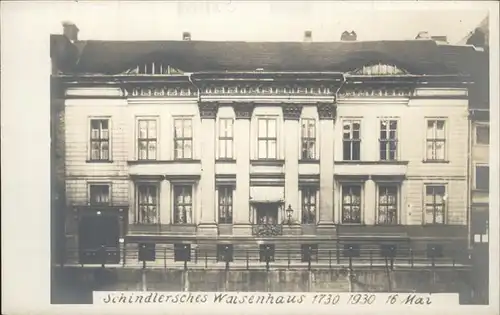 Berlin Schindlersches Waisenhaus 1730 1930 Kat. Berlin