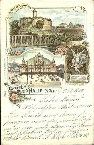 Halle Saale Bahnhof  Kat. Halle