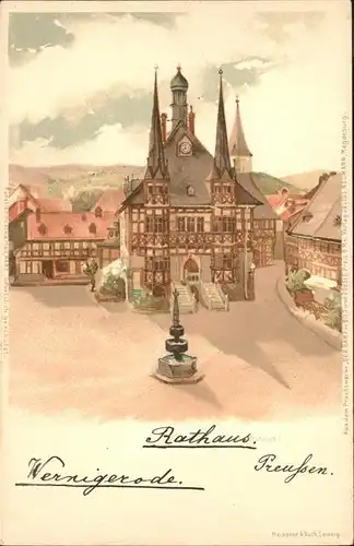 Wernigerode Harz Rathaus Kat. Wernigerode