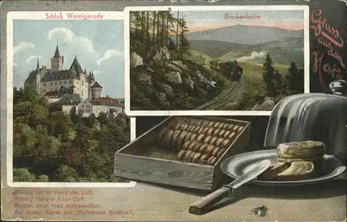 Wernigerode Harz Schloss u.Brockenbahn Kat. Wernigerode