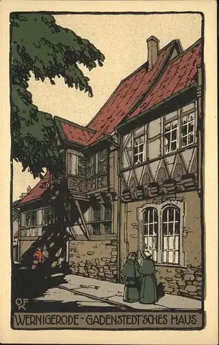 Wernigerode Harz Gadenstedt`sches Haus am Teichdamm Kat. Wernigerode