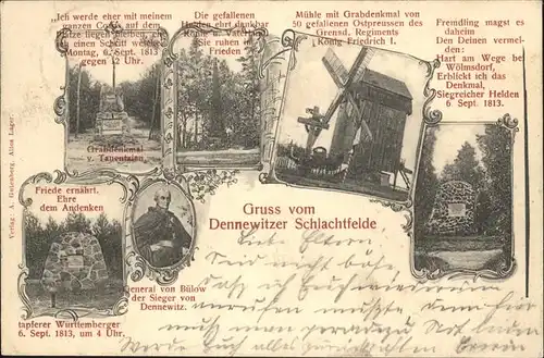 Dennewitz Dennewitzer Schlachtfelde mit div.Soldaten Denkmaelern Kat. Niedergoersdorf