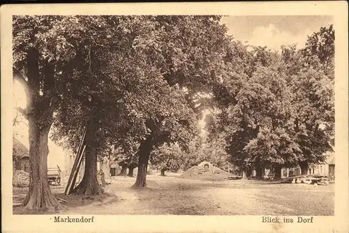 Markendorf Jueterbog Blick ins Dorf Kat. Jueterbog