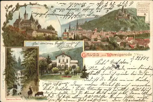 Wernigerode Harz Ferienheim u.Steinerne Renne Kat. Wernigerode