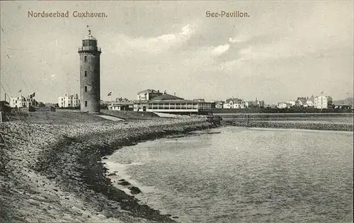 wz37371 Cuxhaven Nordseebad Seepavillon Leuchtturm Kategorie. Cuxhaven Alte Ansichtskarten