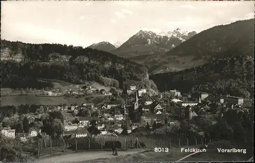 Feldkirch Vorarlberg Ortsansicht mit Kirche Kat. Feldkirch