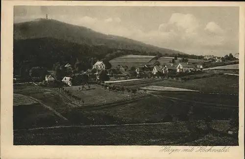 Hain Oybin Panorama Hayn mit Hochwald Kat. Kurort Oybin