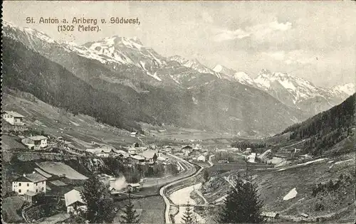 St Anton Arlberg Ansicht von Suedwest Kat. St. Anton am Arlberg