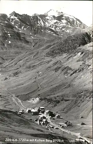 Zuers Vorarlberg Panorama mit Kaltem Berg Kat. Lech