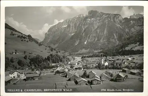 Mellau Vorarlberg Panorama mit Kanisfluh Bregenzer Wald Kat. Mellau