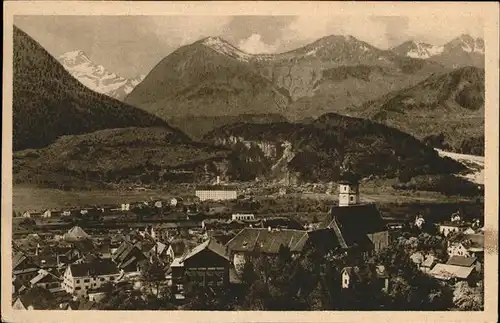 Bludenz Vorarlberg Ortsansicht mit Kirche Kat. Bludenz
