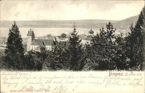 Bregenz Vorarlberg Teilansicht Kirche Bodensee Kat. Bregenz