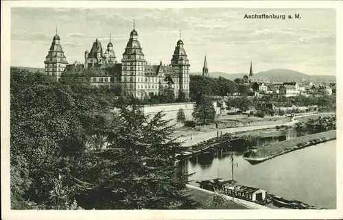 Aschaffenburg Main Schloss Johannisburg Mainufer