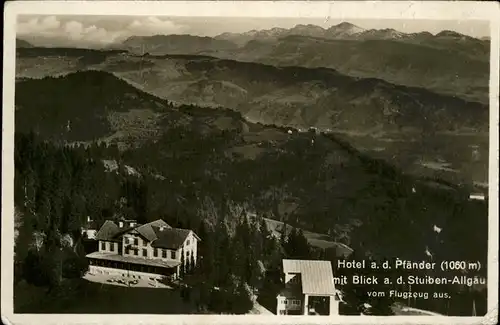 Bregenz Vorarlberg Hotel Pfaender Blick auf Stuiben Allgaeu Fliegeraufnahme Kat. Bregenz