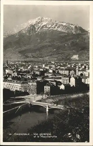 Grenoble Vue generale et le Moucherotte Isere pont Kat. Grenoble