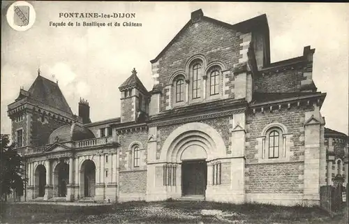 Fontaine les Dijon Facade de la Basilique et du Chateau Kat. Fontaine les Dijon