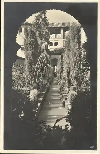 Granada Andalucia Generalife patio de la Acequia Kat. Granada