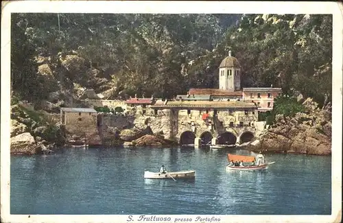 Portofino Liguria Abtei San Fruttuoso Kloster Kat. Portofino