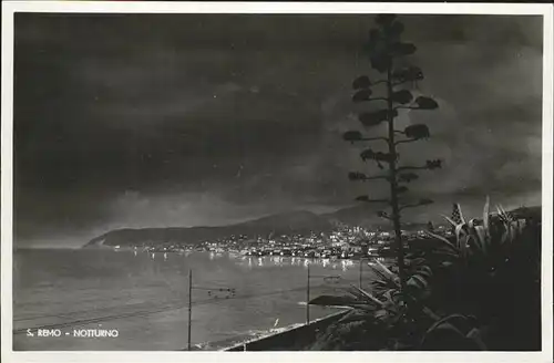 San Remo Panorama Notturno Kat. San Remo