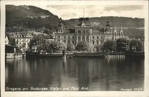 Bregenz Vorarlberg Hafen Postamt Bodensee Kat. Bregenz