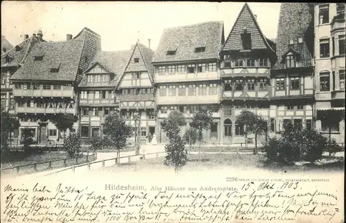 Hildesheim Alte Haeuser am Andreasplatz / Hildesheim /Hildesheim LKR
