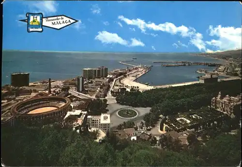 Malaga Andalucia Vista general del puerto Hafen Kat. Malaga