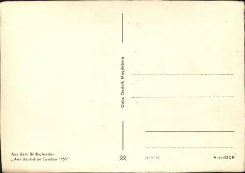 Wuerzburg Eingang zum Hofgarten Schloss Bildkalender "Aus deutschen Landen 1955" Kat. Wuerzburg