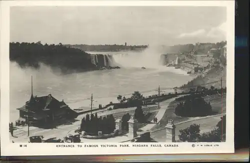 Niagara Falls Ontario Entrance to famous Victoria Park Kat. Niagara Falls