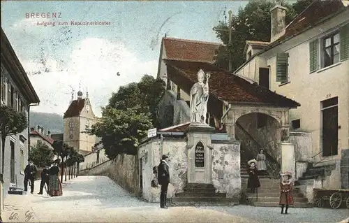 Bregenz Vorarlberg Aufgang zum Kapuzinerkloster Kirche Kat. Bregenz