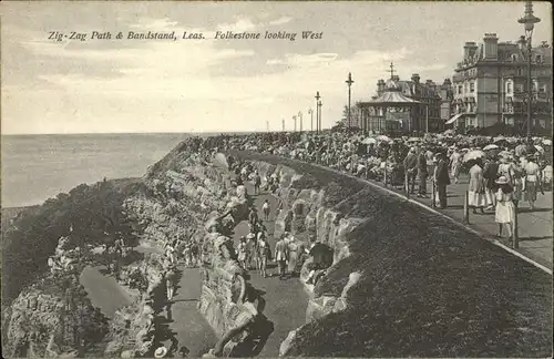 Folkestone Zig Zag Path Bandstand Kat. Shepway