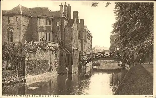 Cambridge Cambridgeshire Queens College Bridge  / Cambridge /Cambridgeshire CC