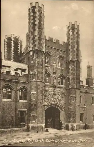Cambridge Cambridgeshire St. Johns College Entrance Gate / Cambridge /Cambridgeshire CC