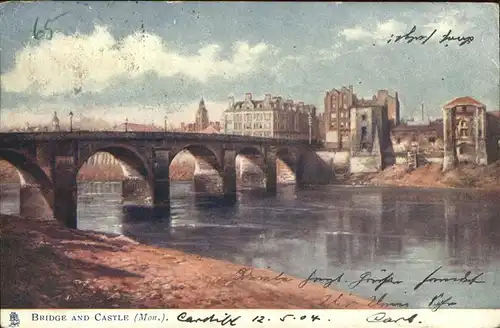 Cardiff Wales Bridge Castle Kat. Cardiff