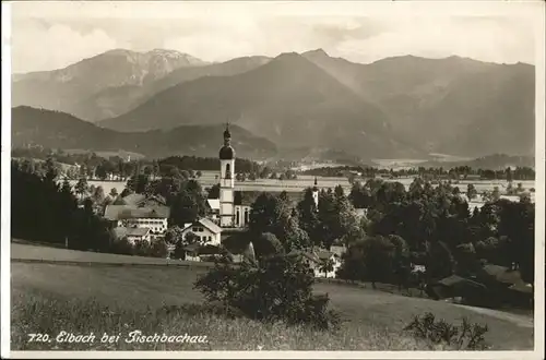 Elbach Miesbach Panorama Kirche Kat. Fischbachau