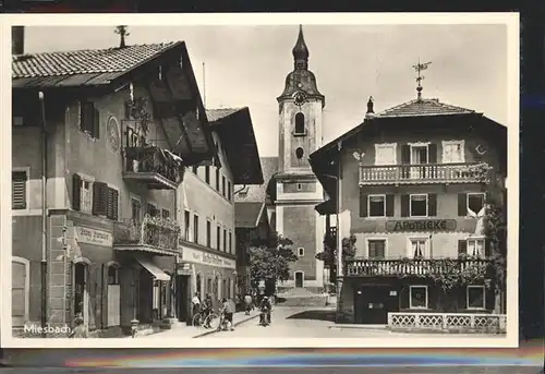 Miesbach Oberer Markt mit Kirche Kat. Miesbach