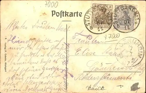 Stuttgart Koenigsbau Hotel Marquardt Strassenbahn Kat. Stuttgart