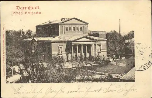 Darmstadt Grossh. Hoftheater Kat. Darmstadt