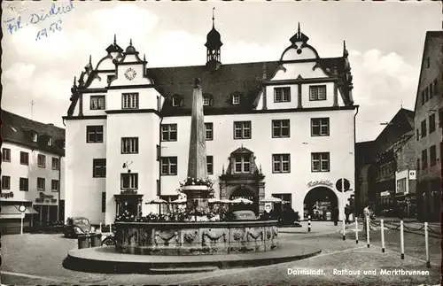 Darmstadt Rathaus Marktbrunnen Kat. Darmstadt